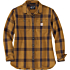 Loose Fit Heavyweight Twill Long-Sleeve Plaid Shirt