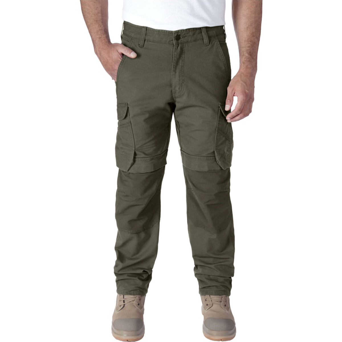 Relaxed Straight Steel Rugged Flex™ Ripstop Double-Front Cargo Trousers