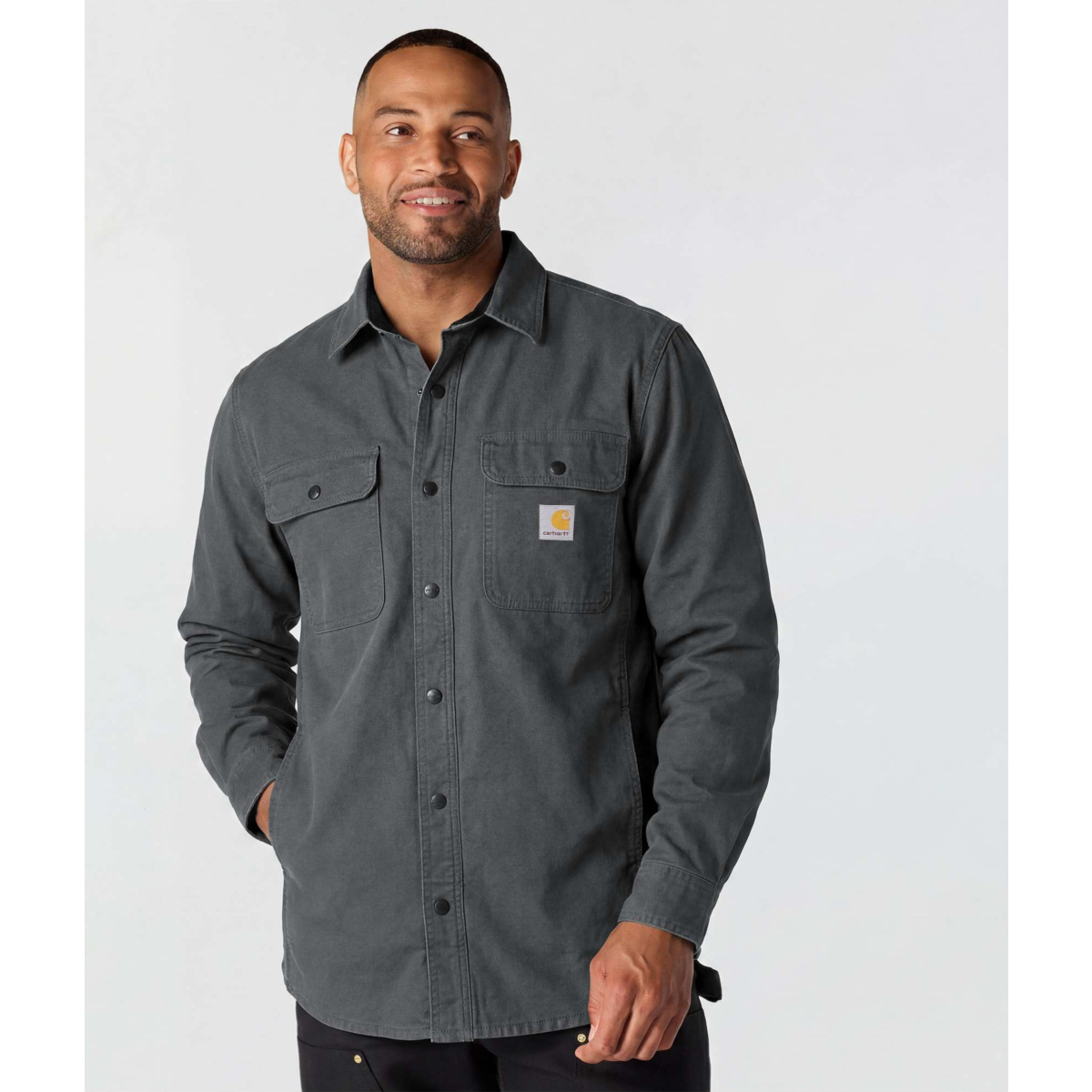Rugged Flex™ Relaxed Fit Canvas Fleece-Lined Shirt Jac