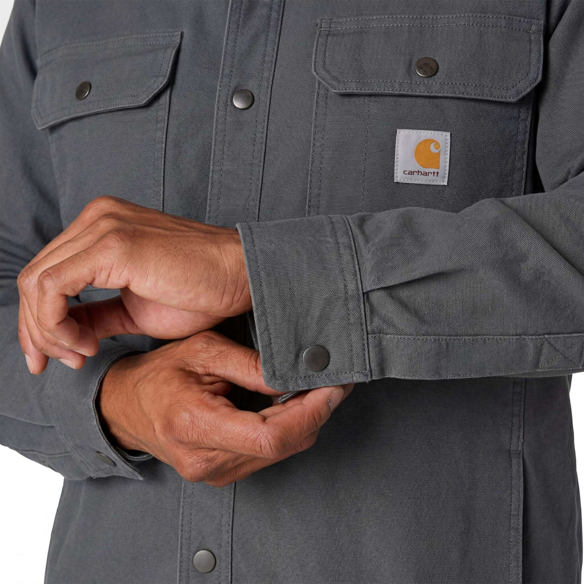 Rugged Flex™ Relaxed Fit Canvas Fleece-Lined Shirt Jac