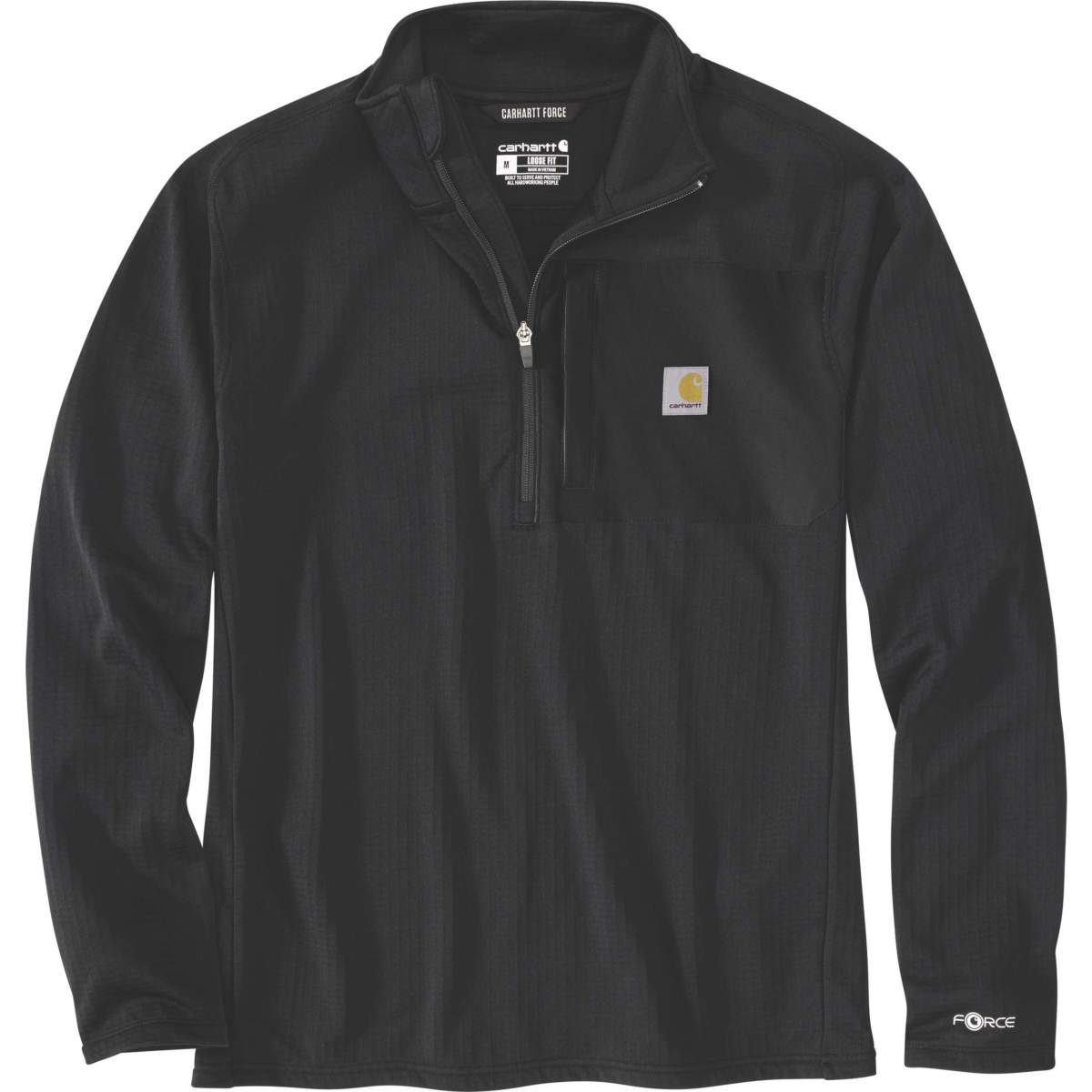 Carhartt Force™ Relaxed Fit Mock Neck Half-Zip T-Shirt