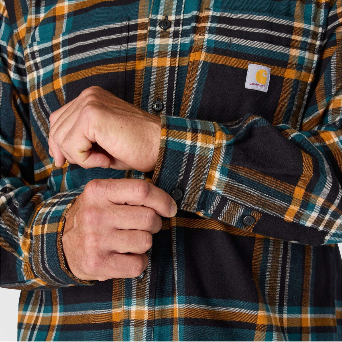 Rugged Flex™ Relaxed Fit Midweight Flannel Long-Sleeve Plaid Shirt