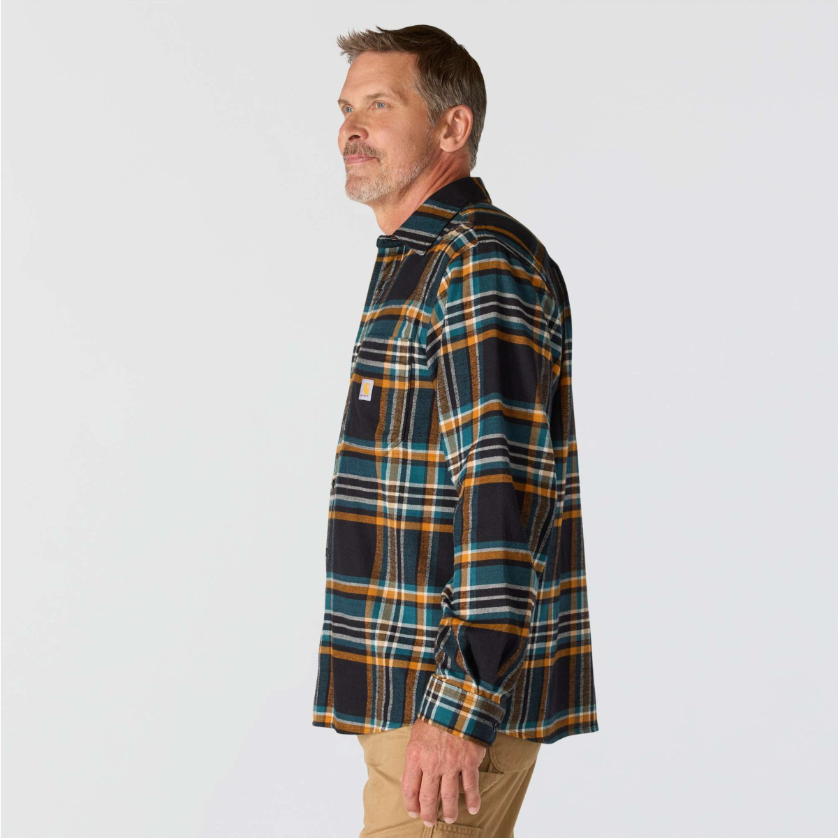 Rugged Flex™ Relaxed Fit Midweight Flannel Long-Sleeve Plaid Shirt