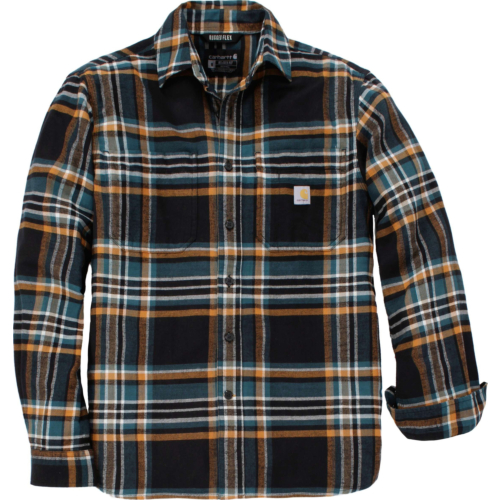 Rugged Flex™ Relaxed Fit Midweight Flannel Long-Sleeve Plaid Shirt